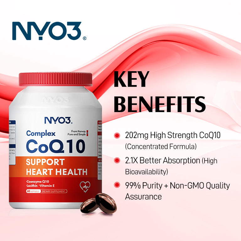 NYO3® Complex Coenzyme Q10 Softgels, 60ct (US except)