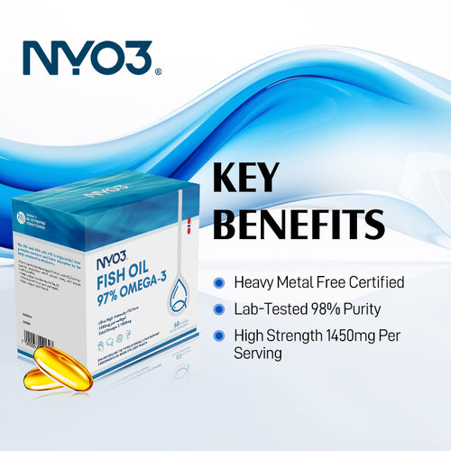 NYO3® 97% Omega 3 Fish Oil Softgels, 60ct.(buy more, save more)
