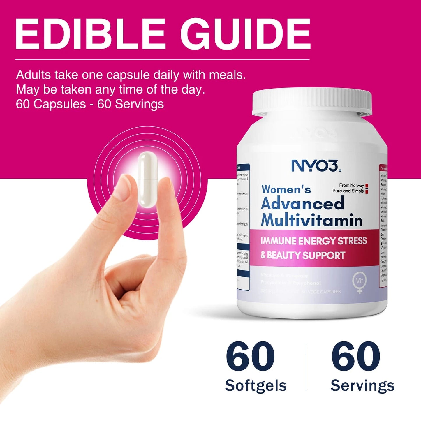 NYO3® Women’s Advanced Multivitamin Capsules 545mg(sold out)