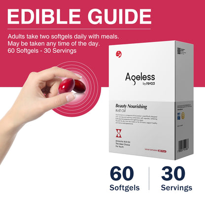 NYO3® Ageless Beauty Nourishing Krill Oil Softgels(Buy More, Save More)