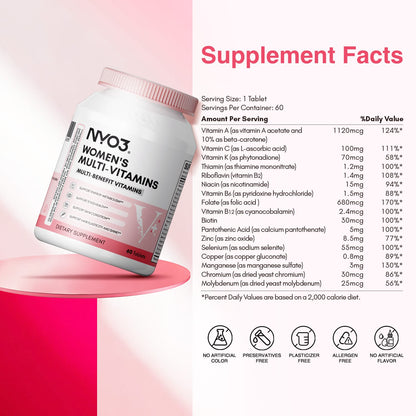 NYO3® Women’s Multi-vitamins Tablets(sold out)