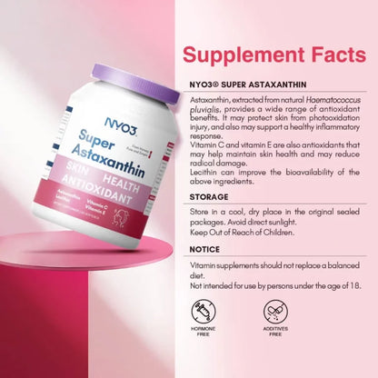 NYO3® Super Astaxanthin Softgels 500mg(Buy More, Save More)